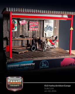 دیورامای گاراژ هارلی دیویدسون (Harley-Davidson) - مقیاس 1:64